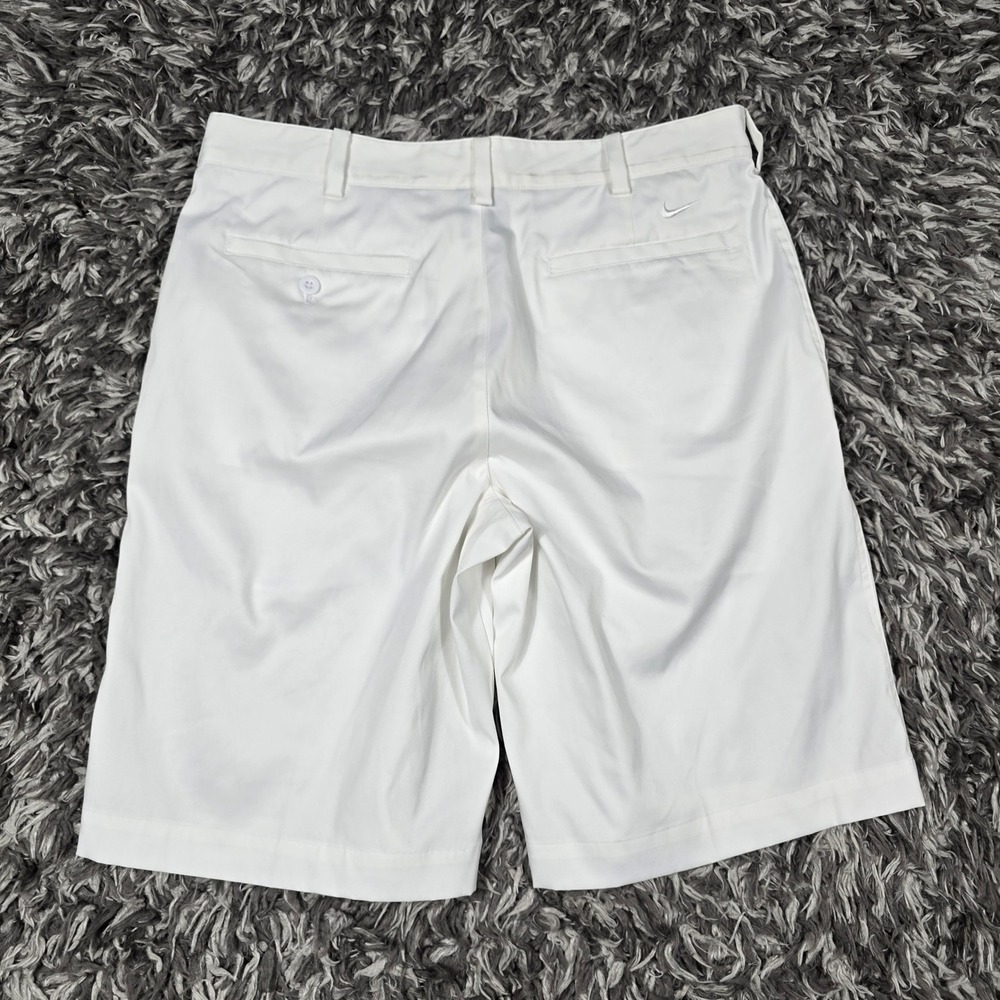 Nike Golf Mens White Dri-FIT Flat Front Shorts Size 32 330239-100 Stretch - Picture 8 of 11